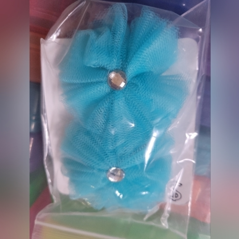 2 pack of tulle flower shape clip in hair‎ bows